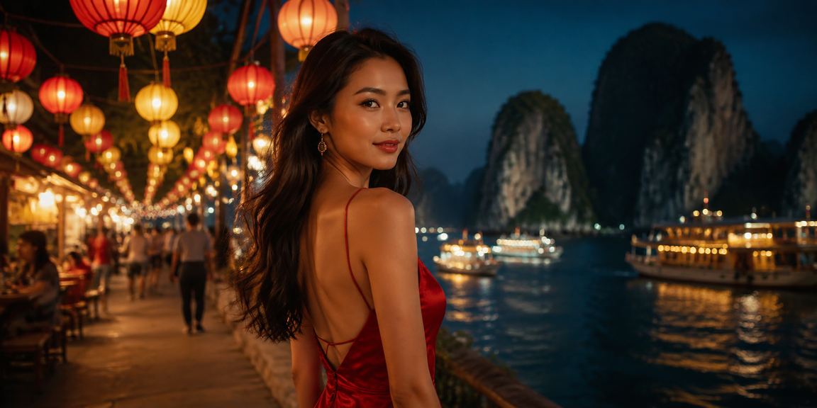 Khung cảnh chợ đêm tại Hạ Long với cá cược thể thao
